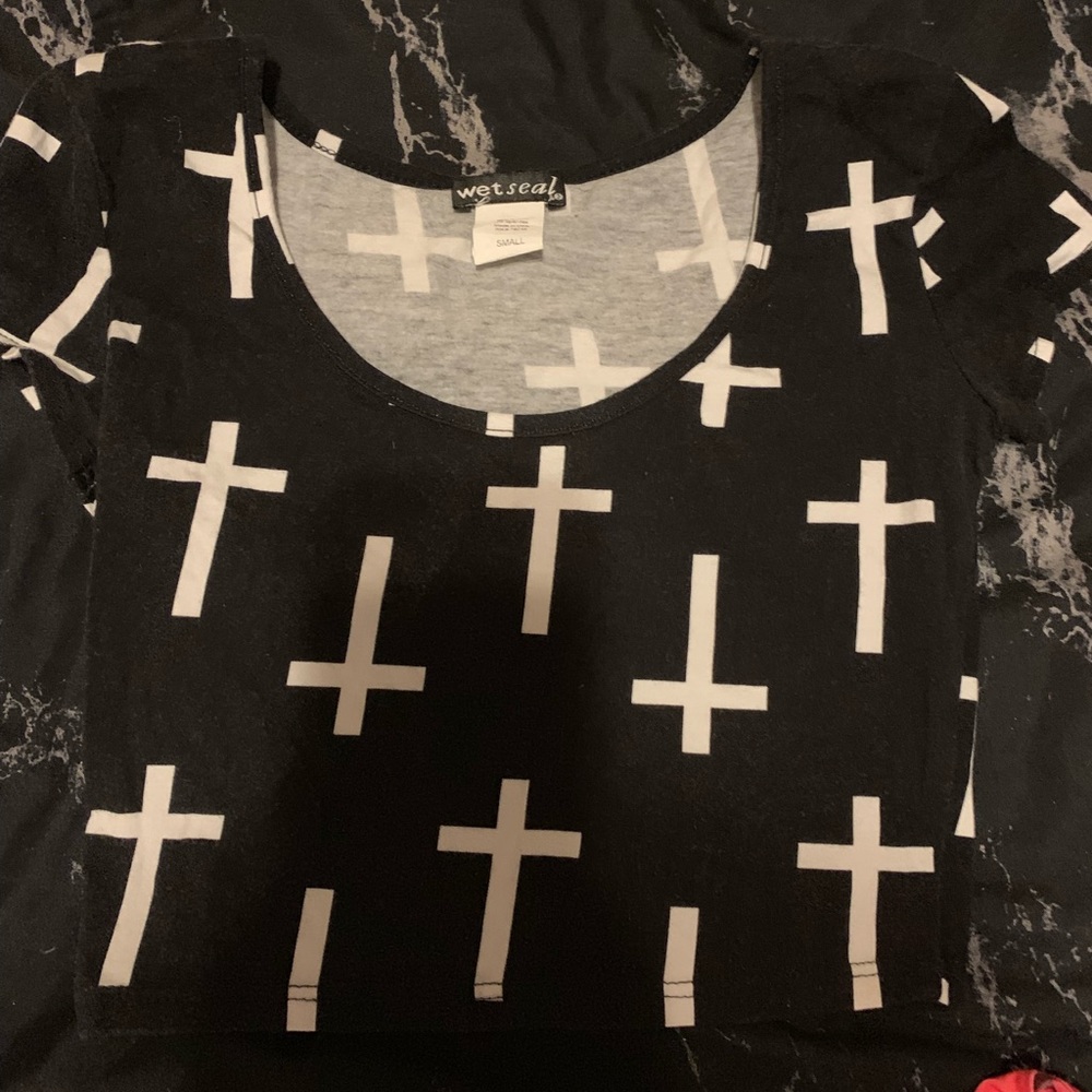 Wet Seal cross crop top